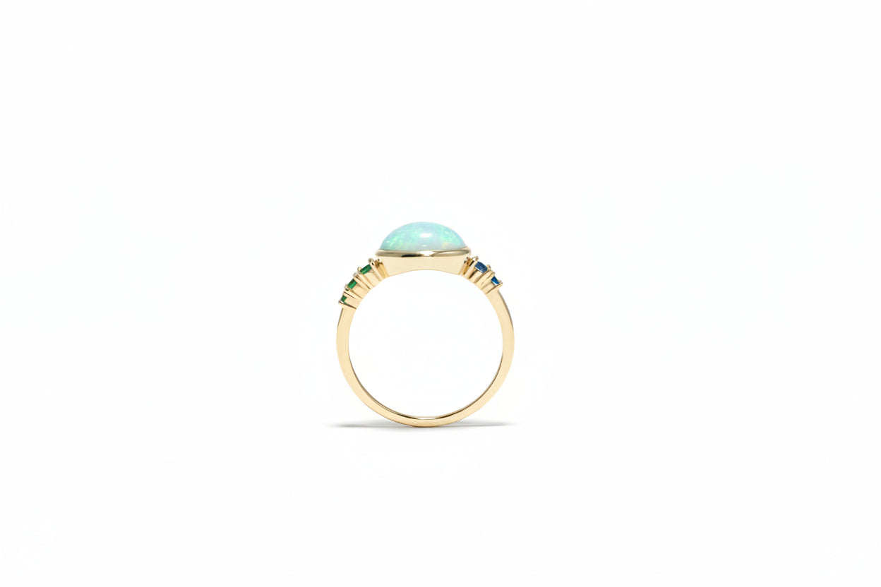 OPAL SHELL LINEAR RING