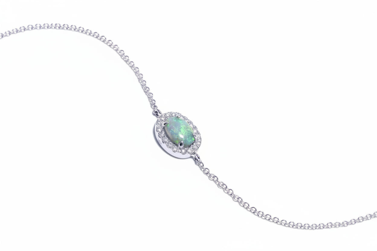 OPAL AND DIAMONDS BRACELET