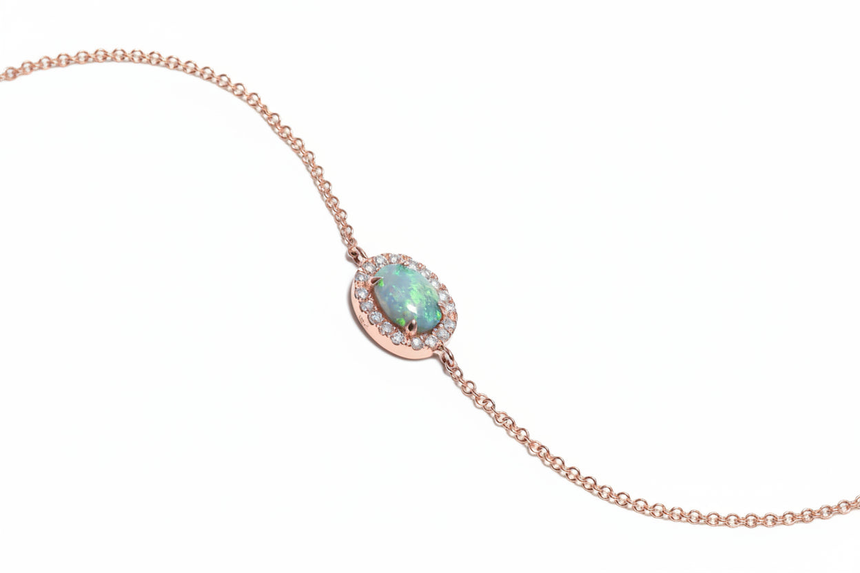 OPAL AND DIAMONDS BRACELET
